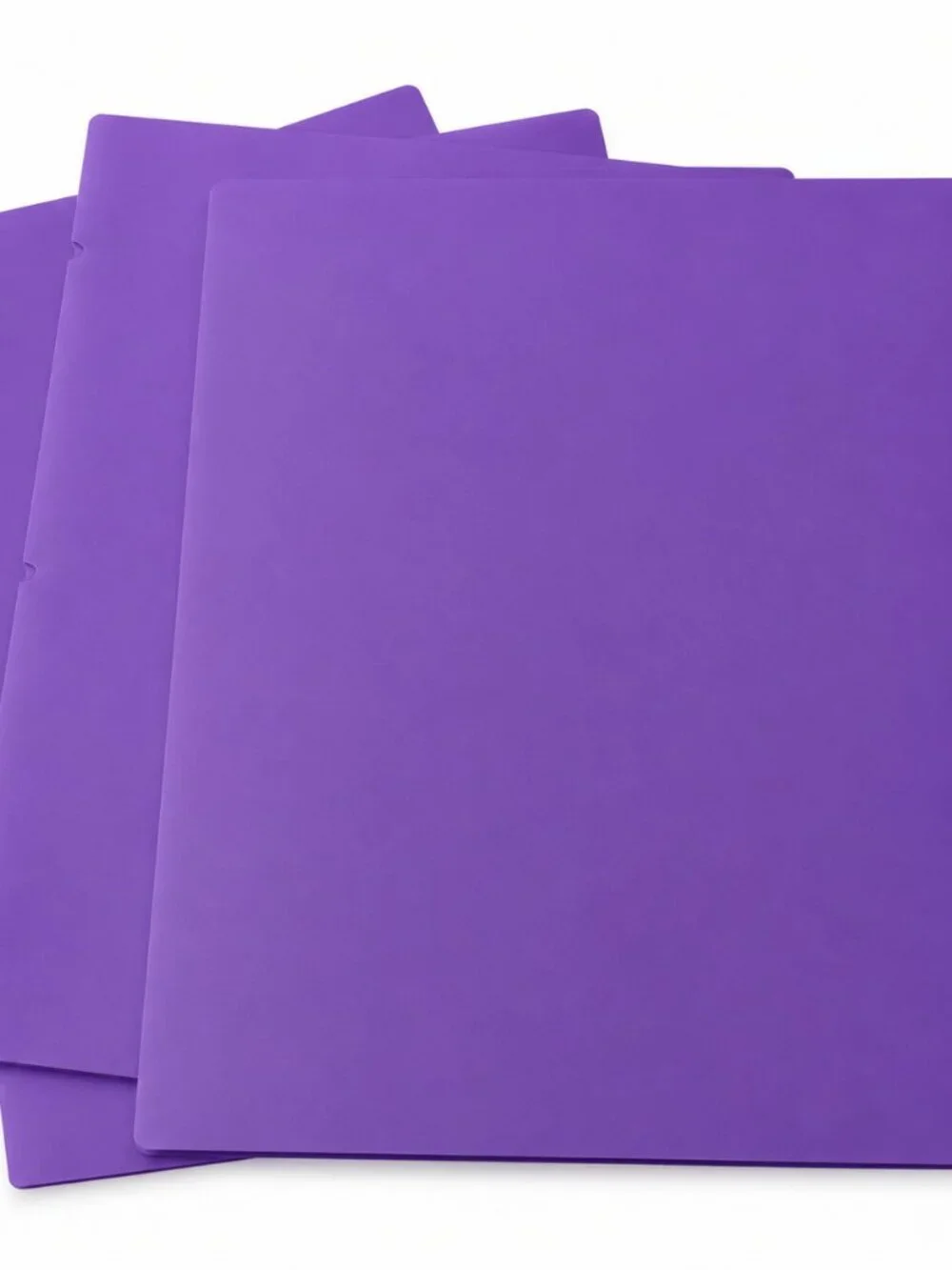 5 Pack Purple 2 Pocket Plastic Folders with Prongs Letter Size School Office New